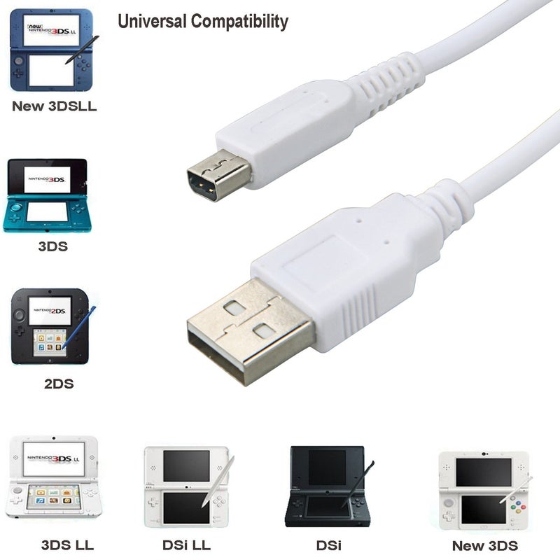 AKWOX 2 Pack 3M/10FT USB Charger Power Cable Compatible with 3DS, DSi, New 2DS XL, New 3DS - Image 2